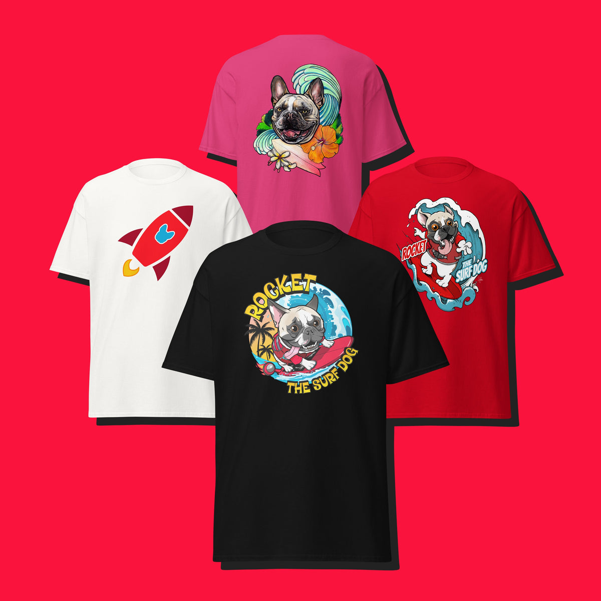 Clothing for Humans collection cover for Rocket the Surf Dog merch — apparel for people.
